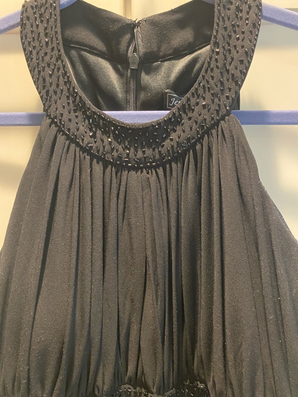 Jessica Howard Black Beaded Halter Dress - Picture 3 of 5